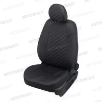 Чехлы Автопилот Экокожа Ромб на Hyundai Matrix (2001-2010) Чехлы Автопилот Экокожа Ромб на Hyundai Matrix (2001-2010)