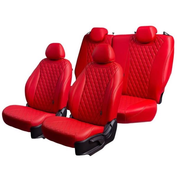 Чехлы Премиум Экокожа Байрон Ромб на Hyundai Accent 1999-2011 г.в. Чехлы Премиум Экокожа Байрон Ромб на Hyundai Accent 1999-2011 г.в.